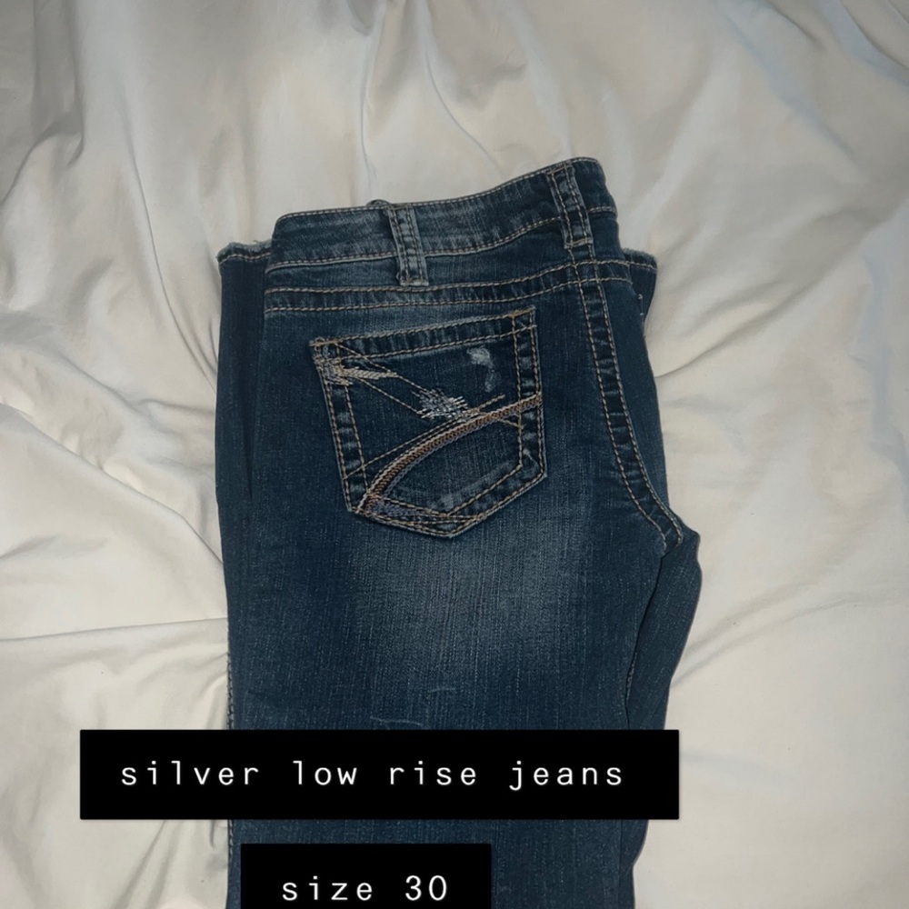 Silver Jeans Low Rise Jeans - Dark Blue